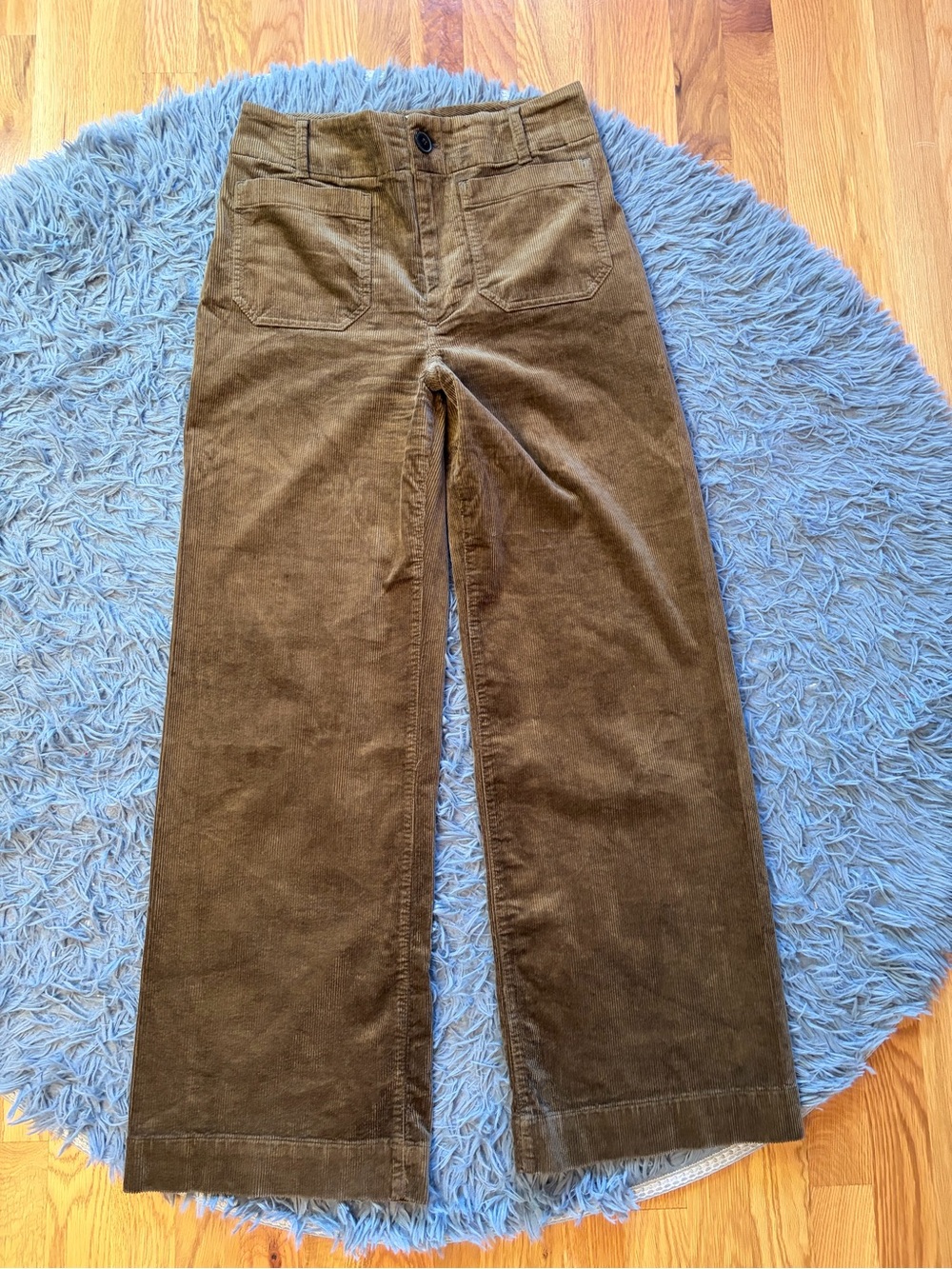 Anthropologie Maeve Colette Corduroy Full Length Wide Leg Pants Size 29 - Picture 2 of 7
